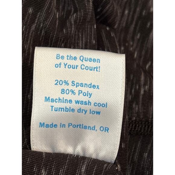 Queen of The Court Skort Botanical Print Sz M Black & White Tennis Pickle Ball - Picture 5 of 8